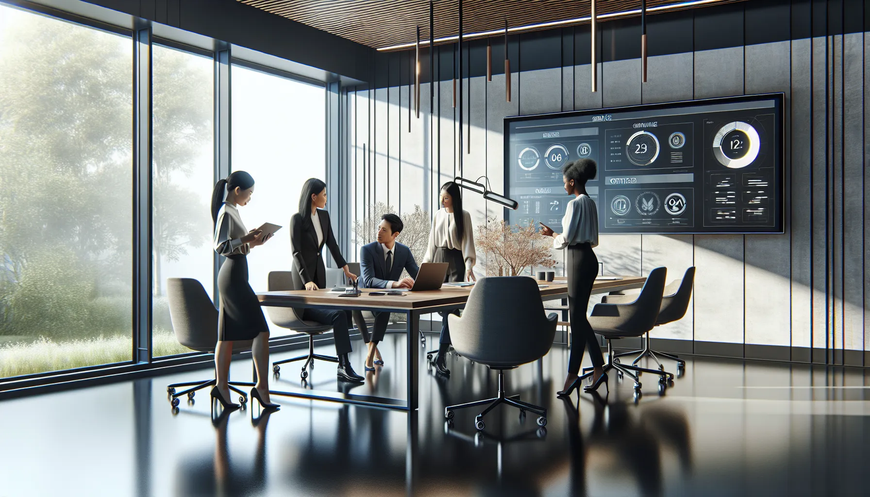 diverse team collaborating in a modern office to provide support services.