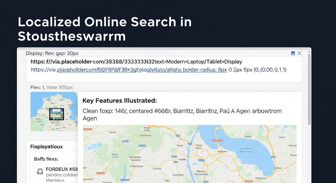 Map search interface showing local results across Bordeaux, Biarritz, Pau, and Agen.