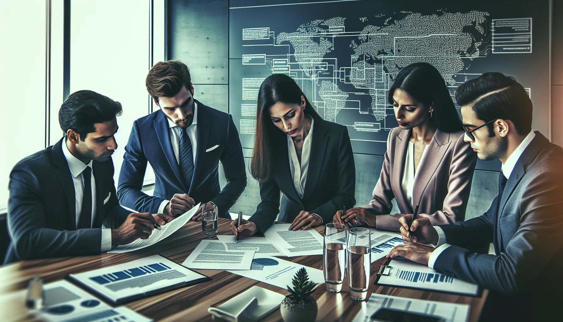 A lawyer reviews a non - compete agreement, highlighting key terms to ensure client understanding and protection of rights.