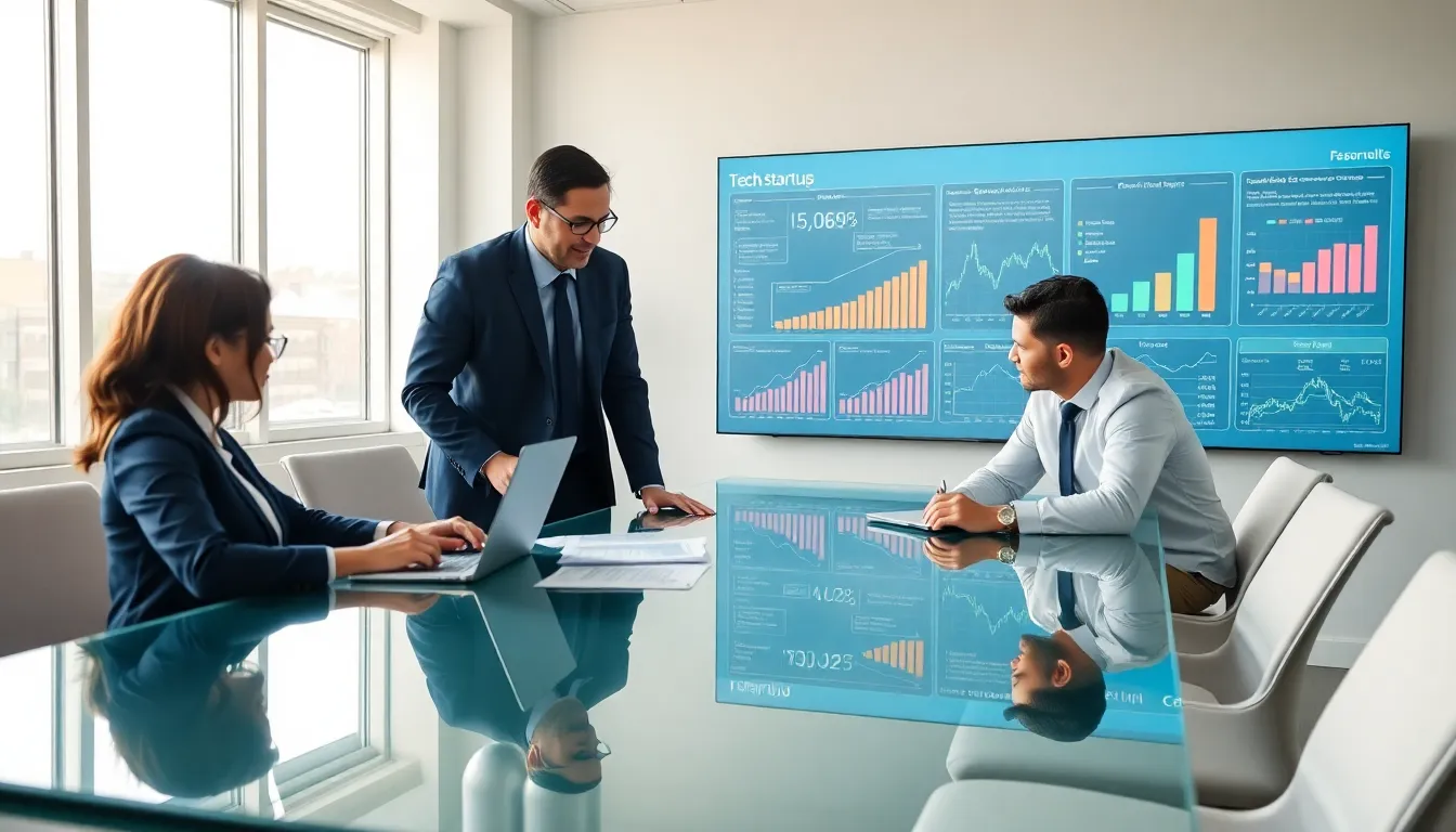 diverse accountants collaborating in a modern office setting.