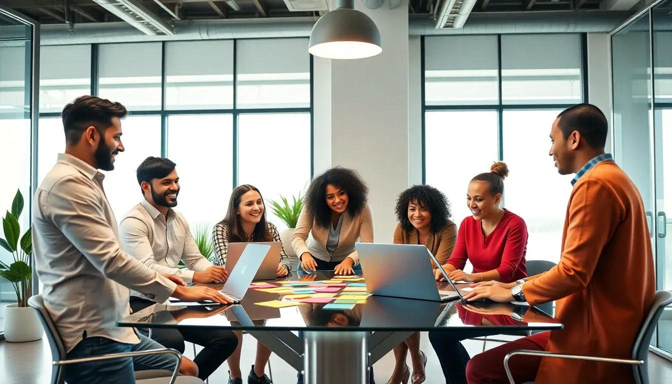 diverse team planning budget-friendly events in a modern office.