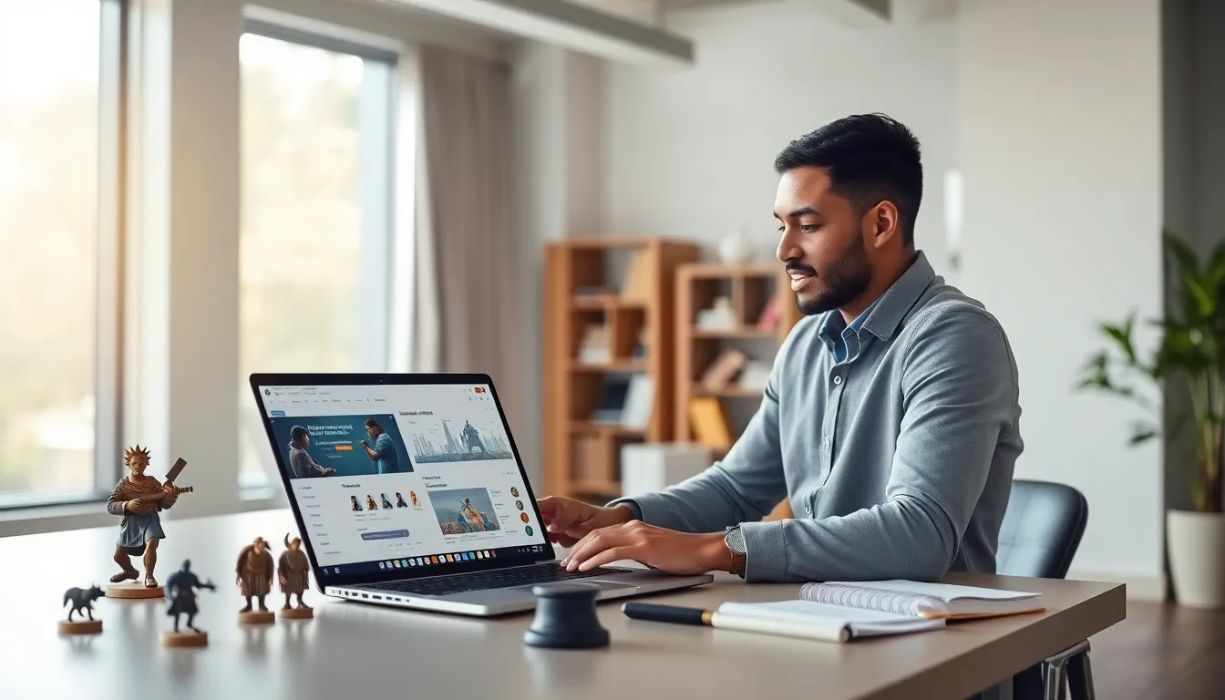 professional engaged with CK2Generator in a modern office