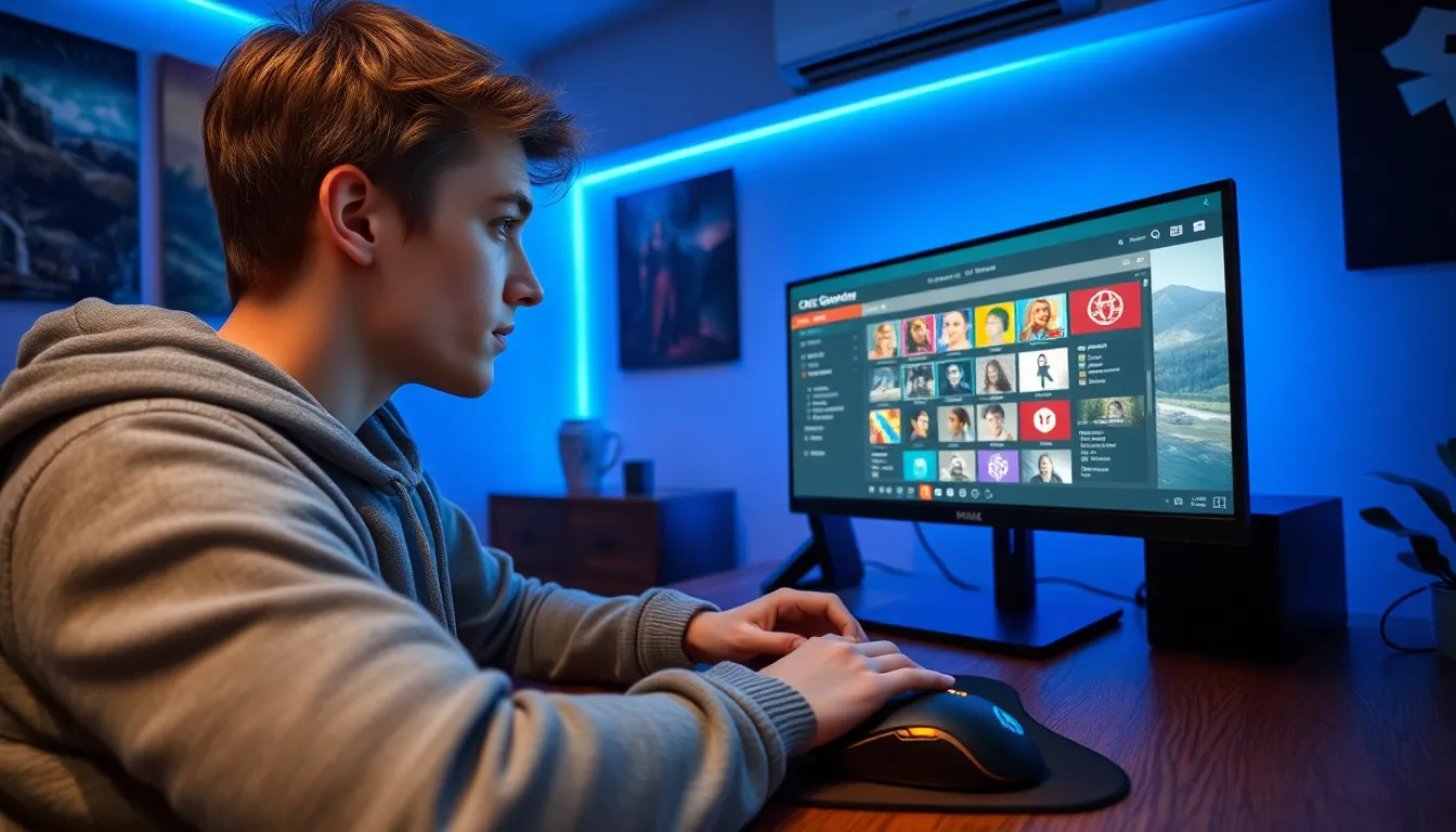 a player using CK2Generator in a modern gaming room.