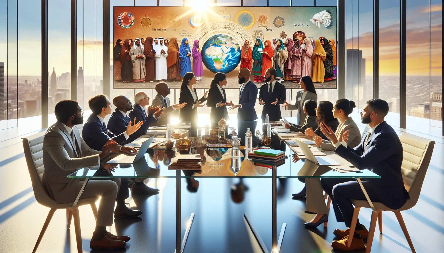 diverse professionals discussing the cultural significance of Estheerchooi.