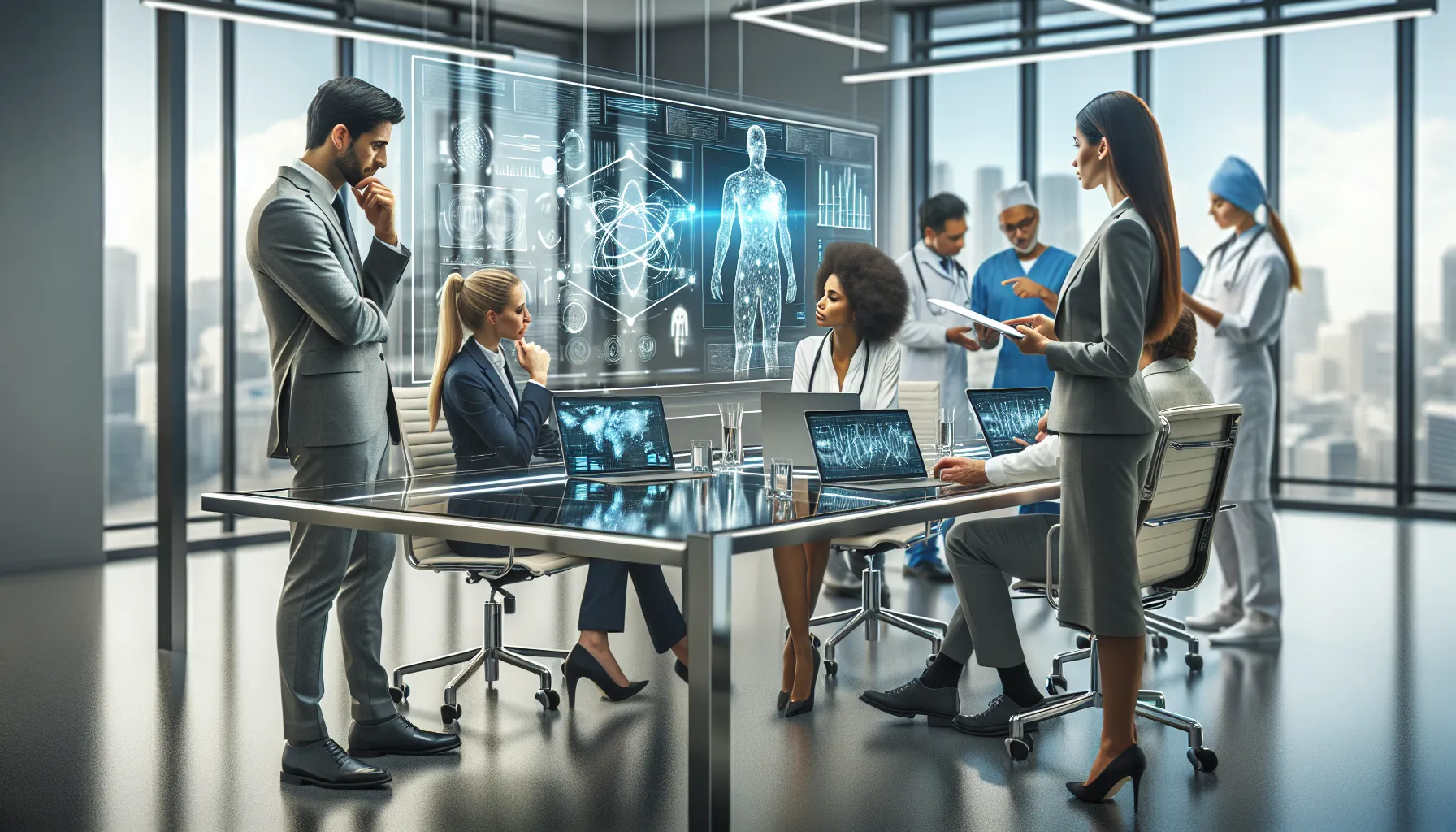 professionals collaborating in a modern workspace showcasing Hfnfnfqg applications.