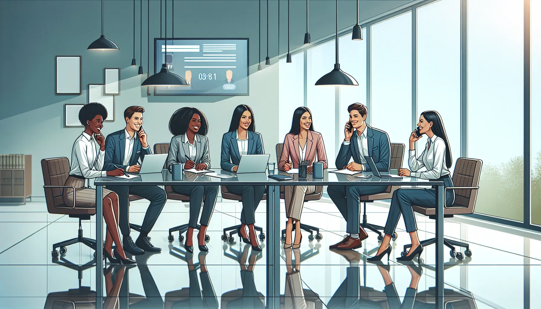 diverse team communicating effectively in a modern office.