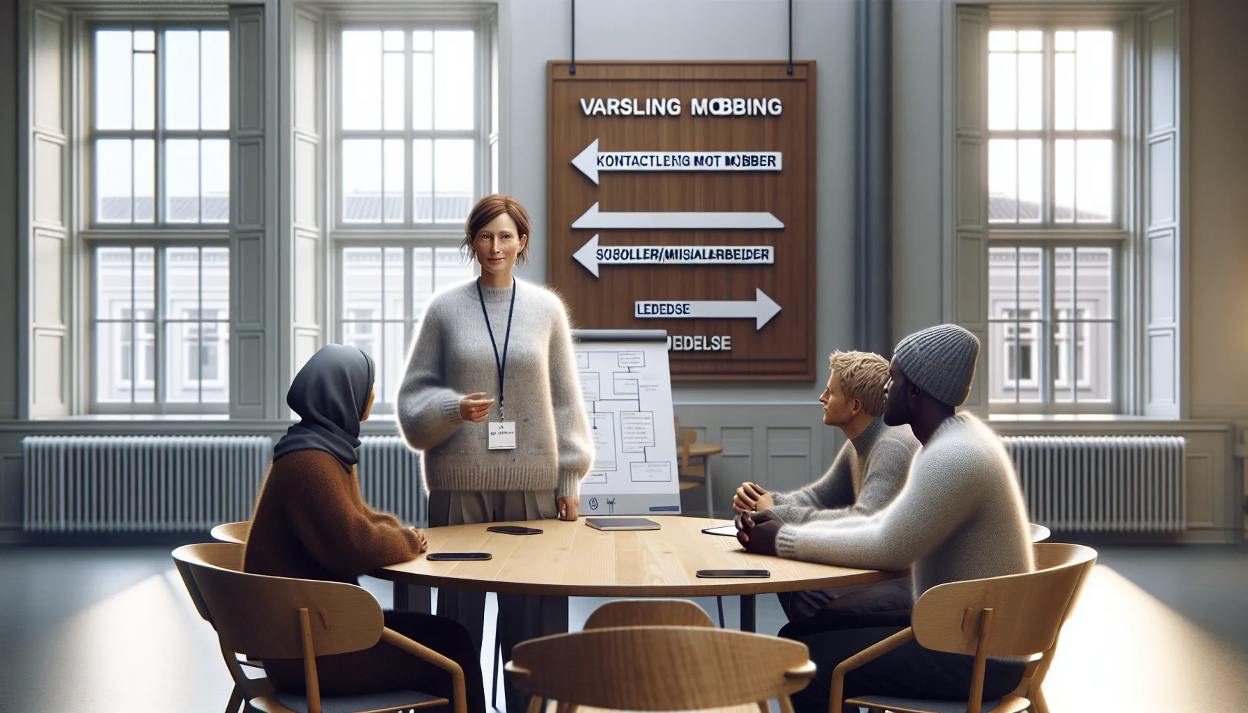 Hvordan skoler kan samarbeide med foreldre for å bekjempe mobbing 3 Teachers and parents collaborate on an anti-bullying plan at a norwegian school.