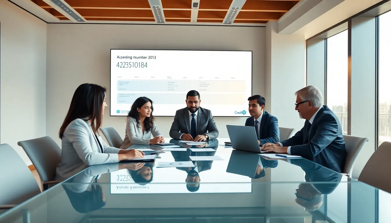 diverse team discussing the significance of a historical number in a conference room.