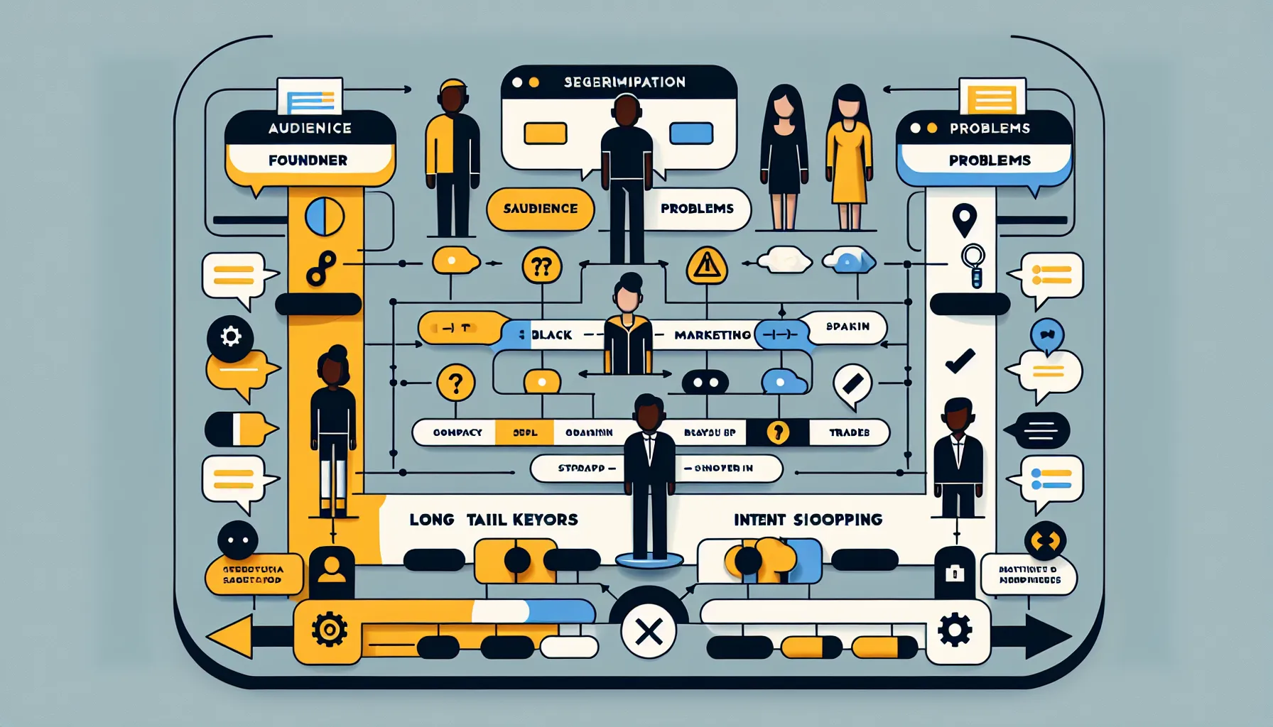 Process diagram for building a seed list to find long-tail keywords.