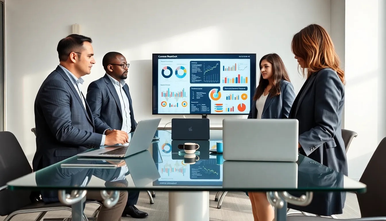 diverse marketing team analyzing consumer behavior data in a modern office.