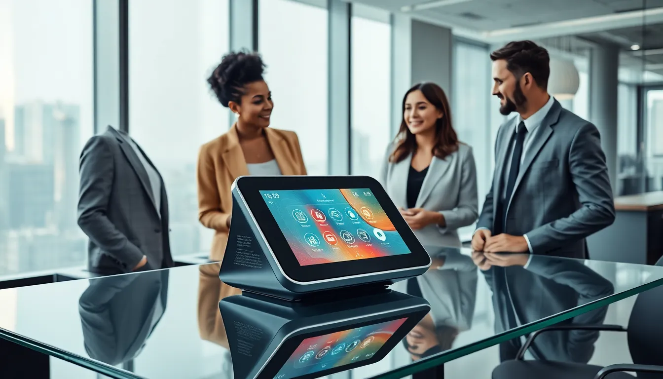 diverse professionals discussing the Xupikobzo987model in a modern office.