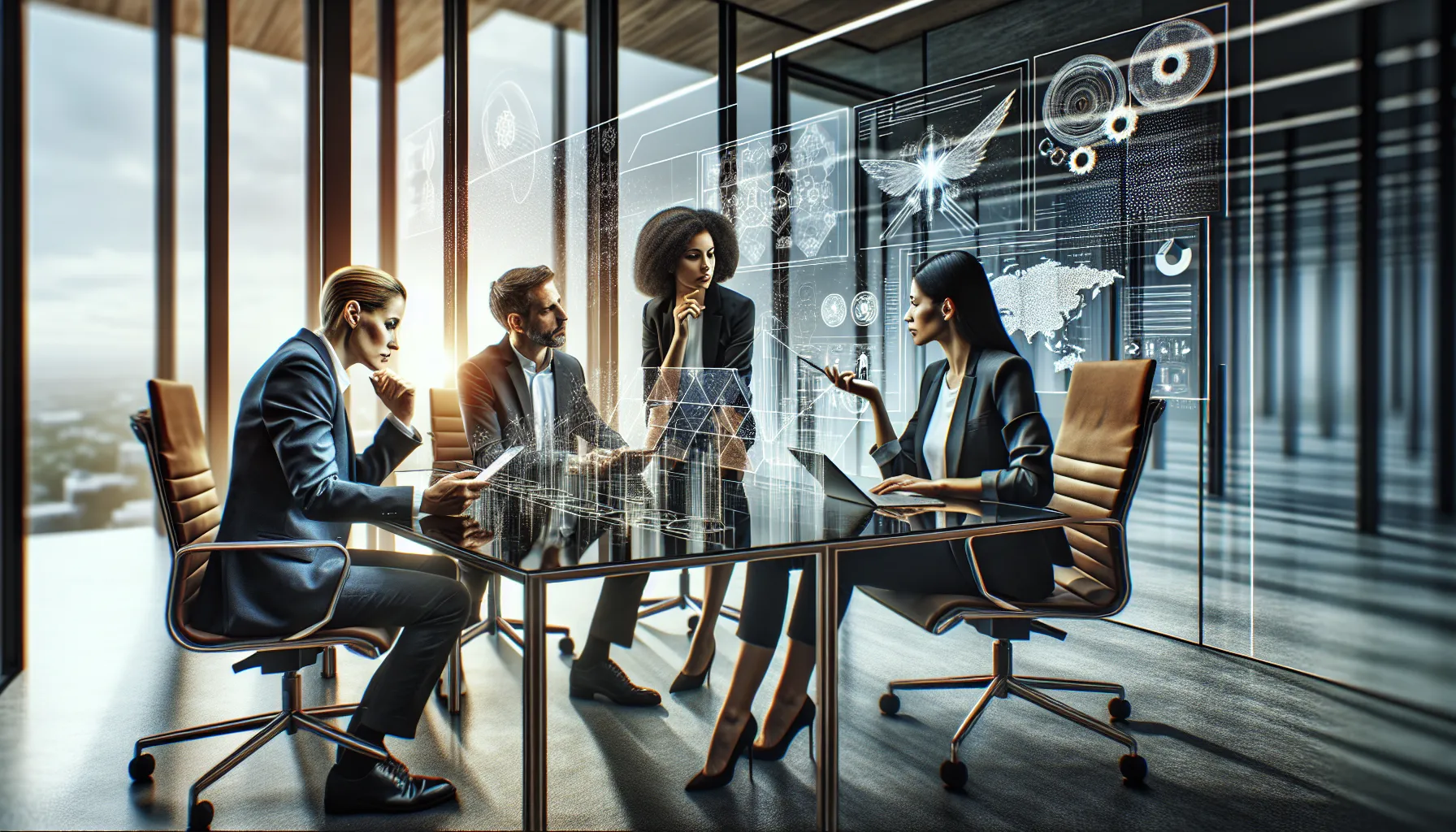 diverse team collaborating in a modern office setting discussing dlsanfznlwm.