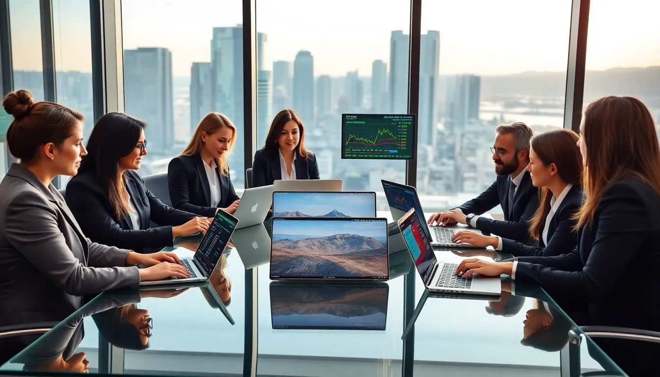 diverse professionals discussing NYSE PAAS in a modern office.