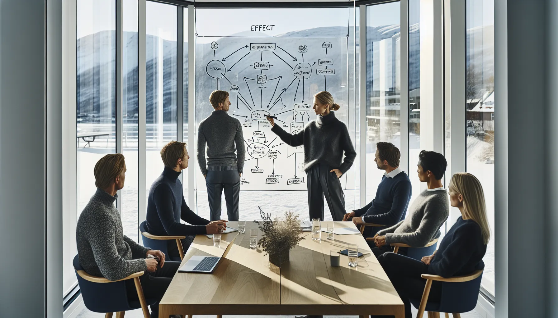 Team workshop in oslo aligning goals with kpis, personas, and effect mapping.