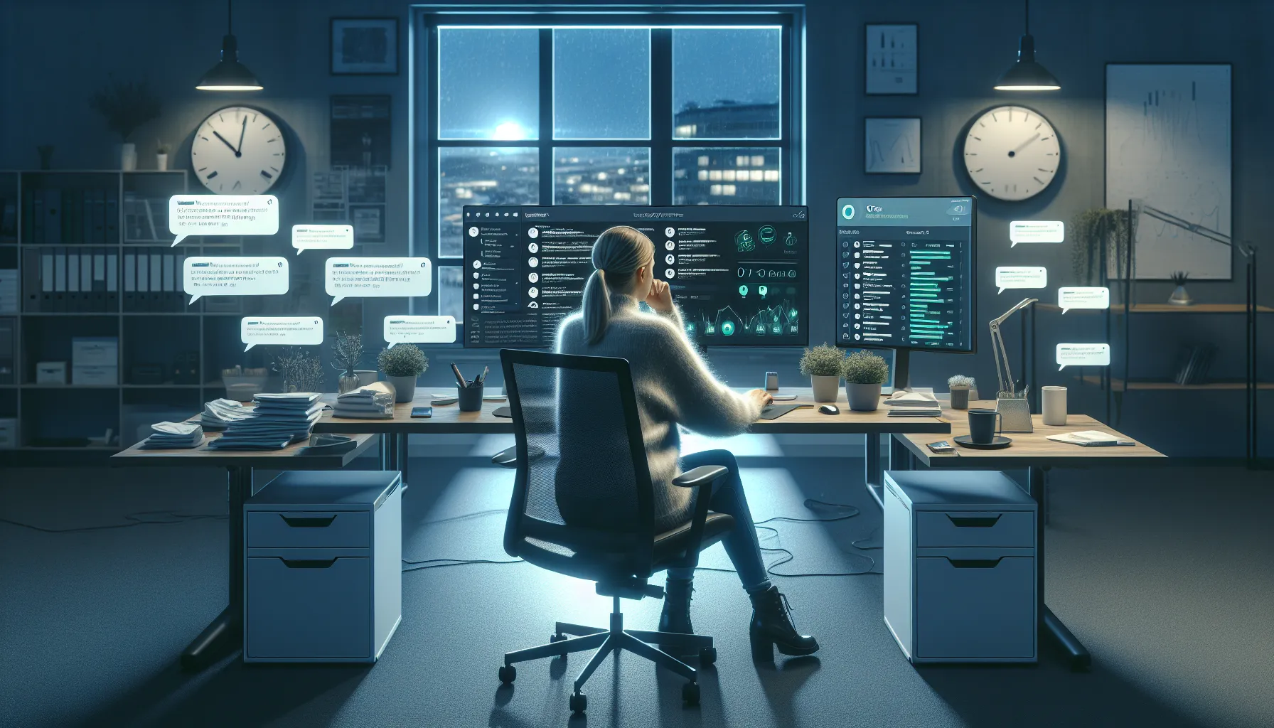 Norwegian office showing shift from manual social media support to ai chatbot automation.