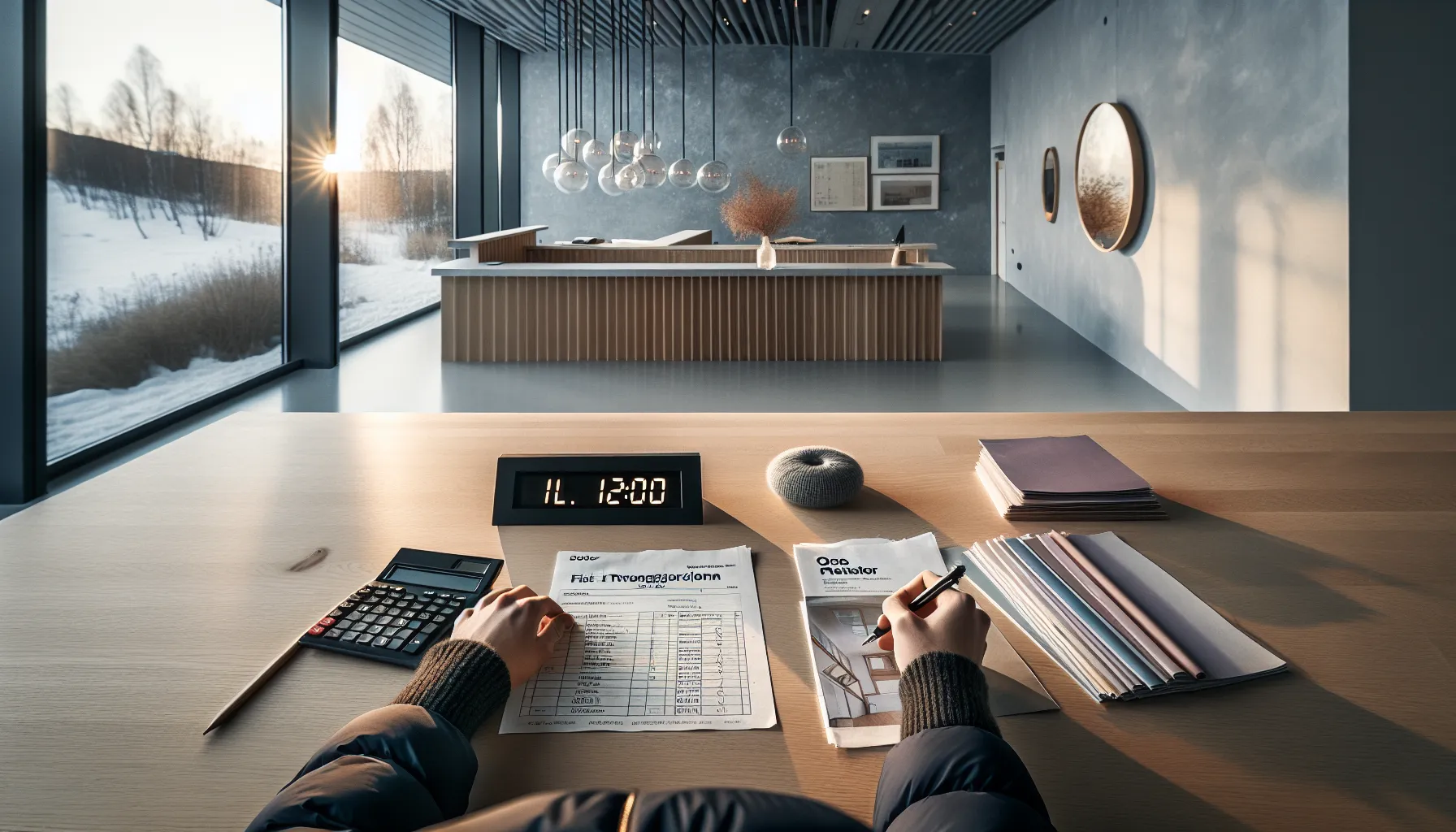 Fordeler og ulemper med å kjøpe bolig på tvangsauksjon 3 Calm buyer reviews court-stamped bid papers for a norwegian forced auction.