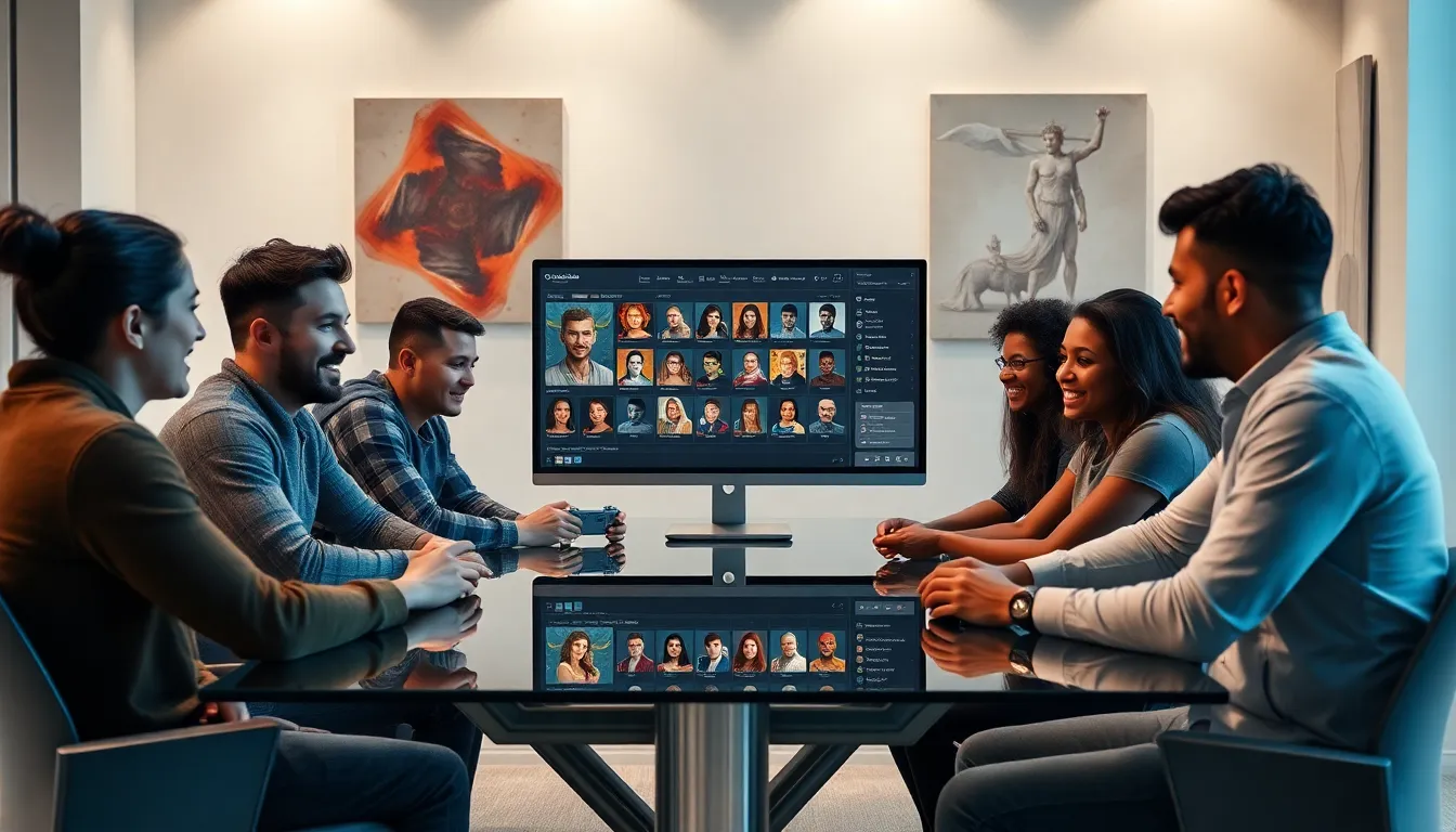 gamers collaborating around a screen displaying Ck2Generator.