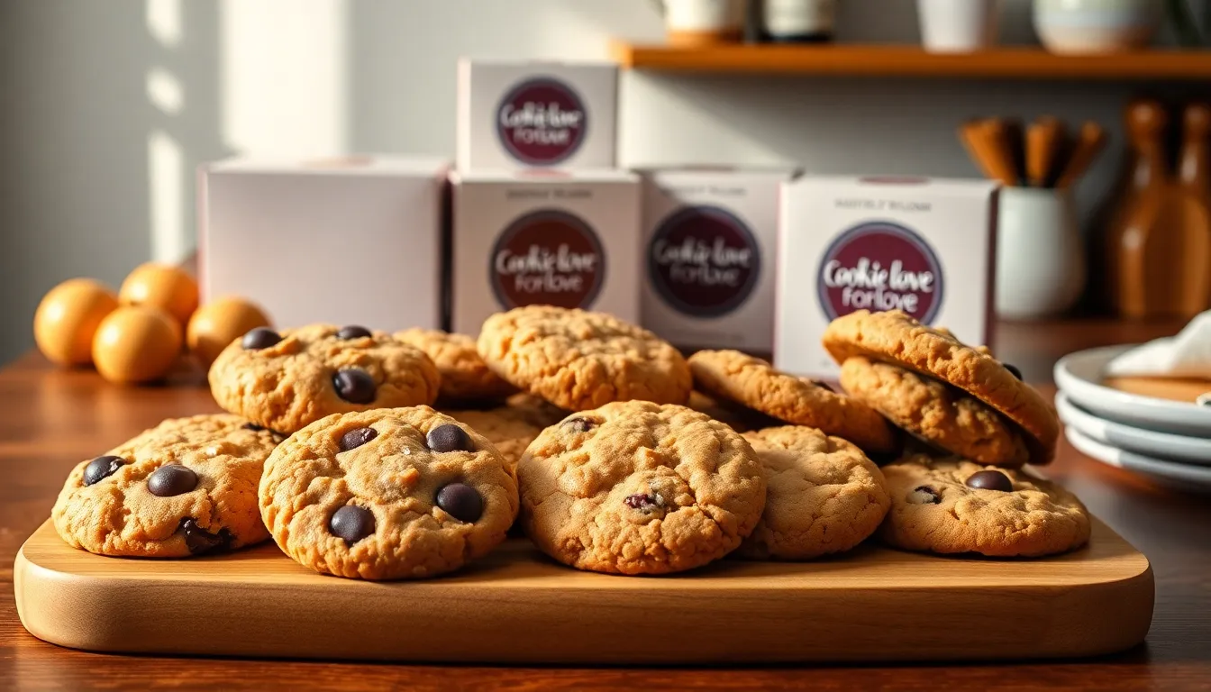 An inviting display of freshly baked cookies in a homely setting.