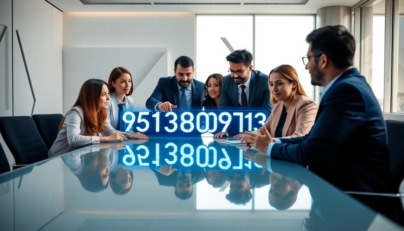 diverse team discussing technology in a modern office.