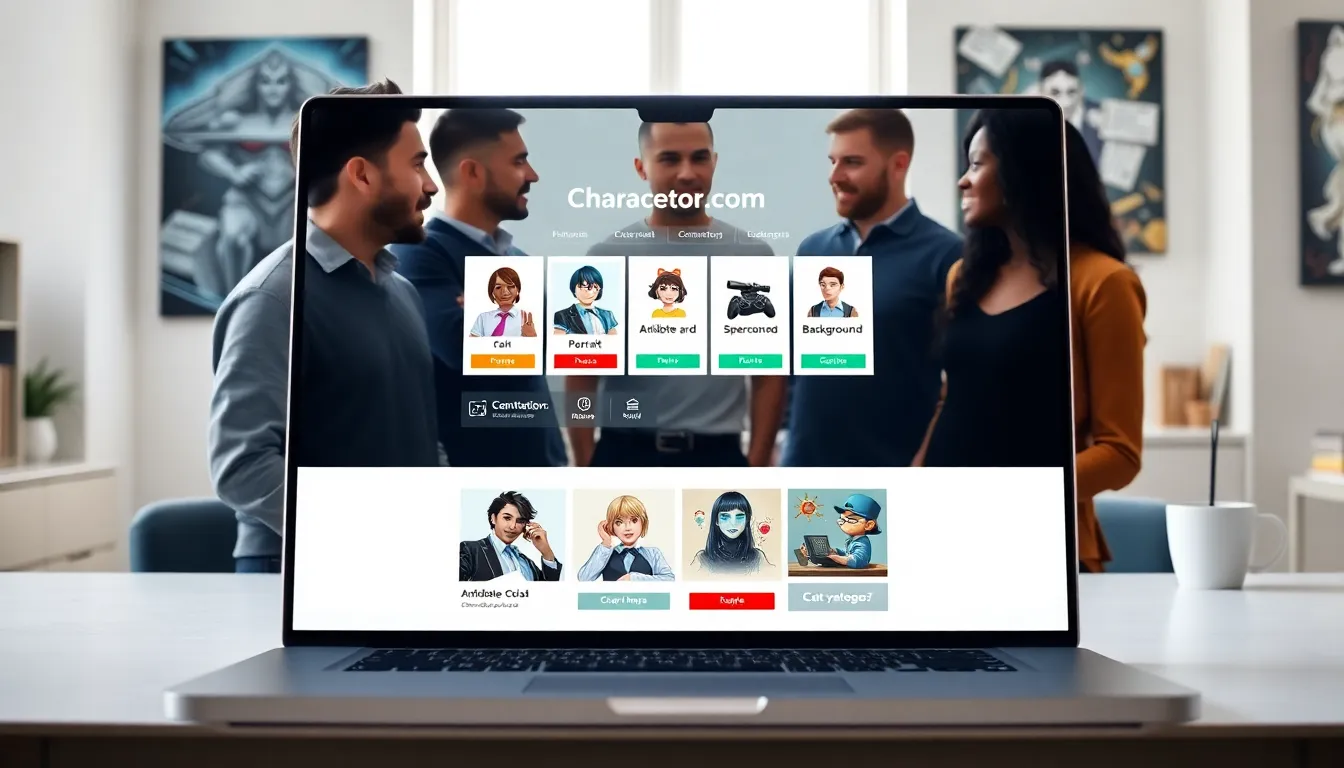 display of Ck2generator.com on a laptop in a modern workspace.