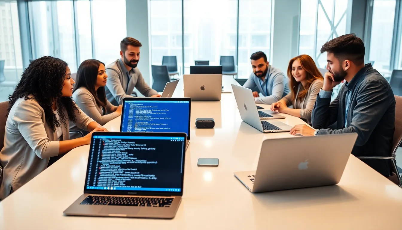 IT professionals discussing retrofitting a legacy PLC system.