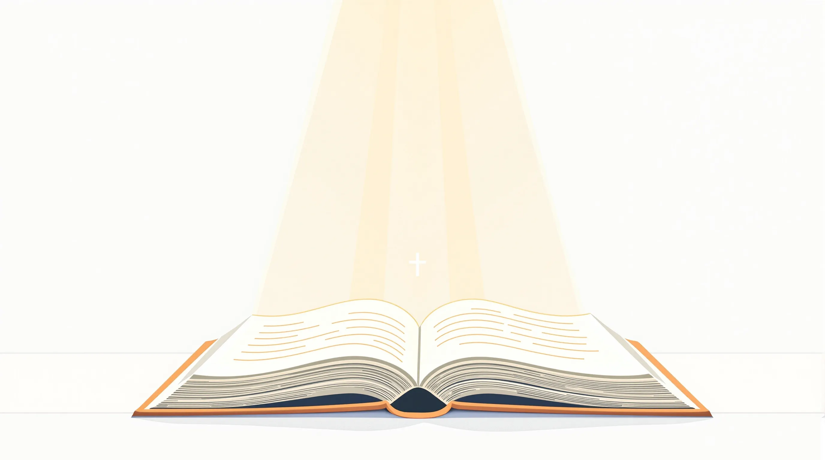 An open book with soft light rays and a dove above, symbolizing religious blessings.