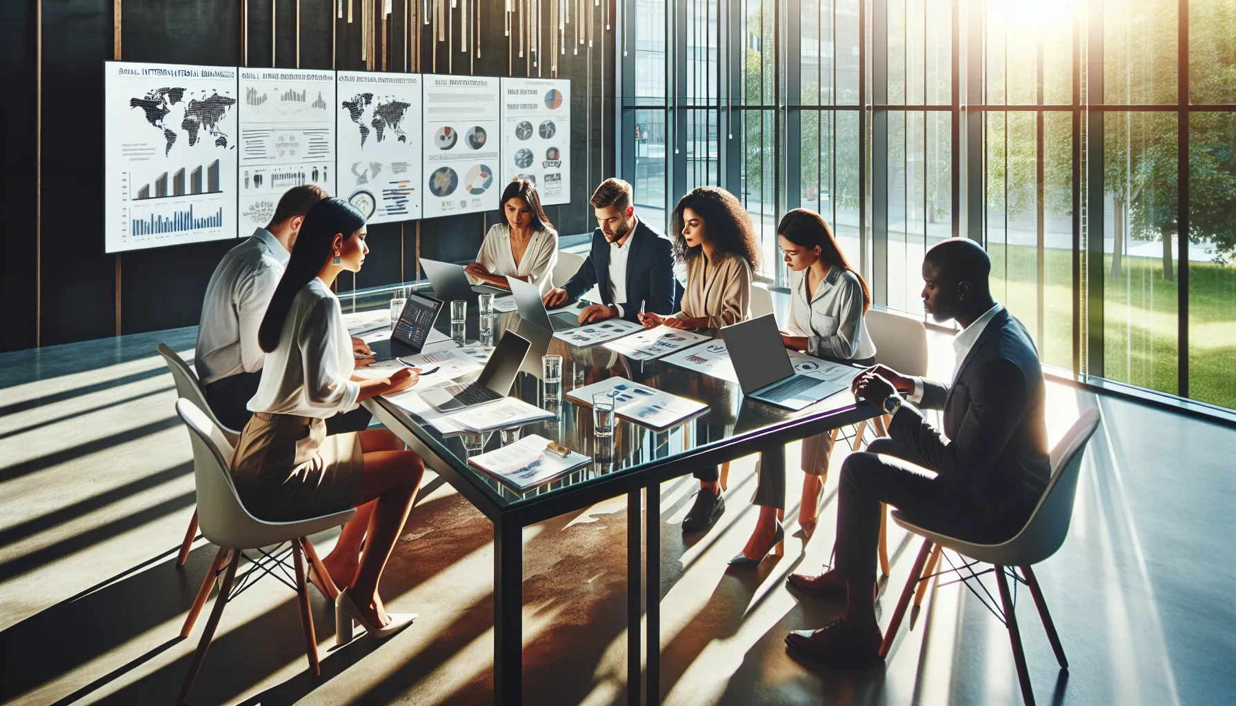 diverse entrepreneurs collaborating in a modern workspace.