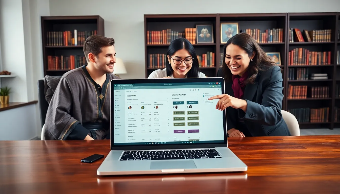 diverse team collaborating on CK2 Generator in a modern office.
