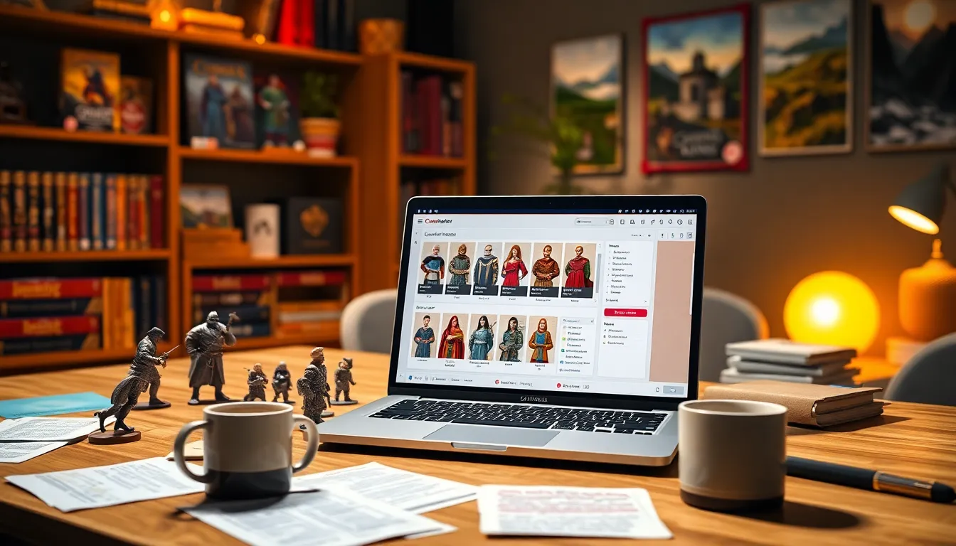 A laptop displaying the Ck2Generator tool in a cozy gaming workspace.