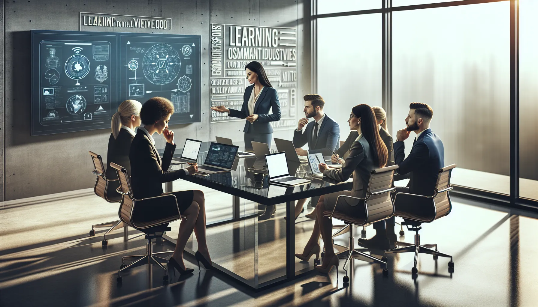 diverse professionals collaborating in a modern office about 2579XAO6.