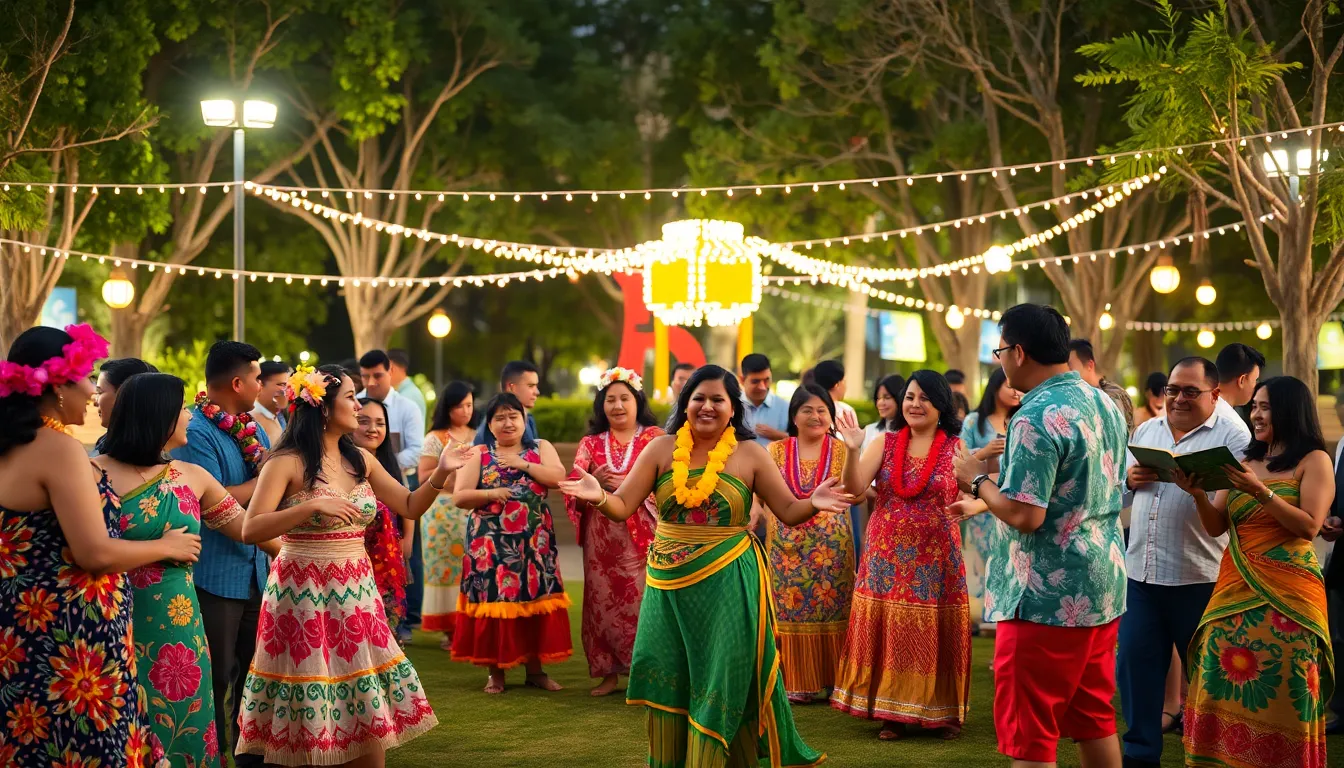 diverse community gathering celebrating perupalalu traditions.