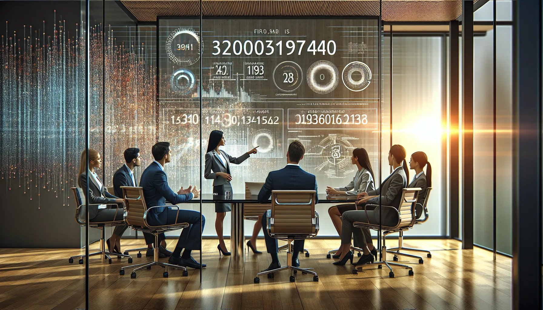 diverse team discussing the significance of a data code in a modern office.