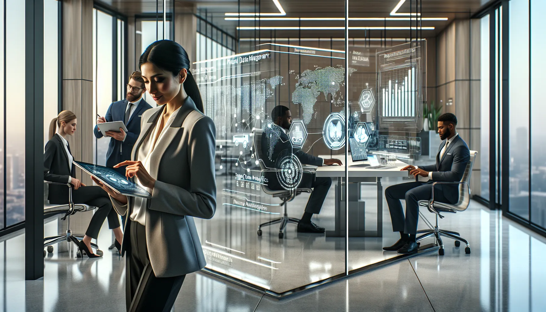 professionals collaborating on Punb005500 applications in a modern office.