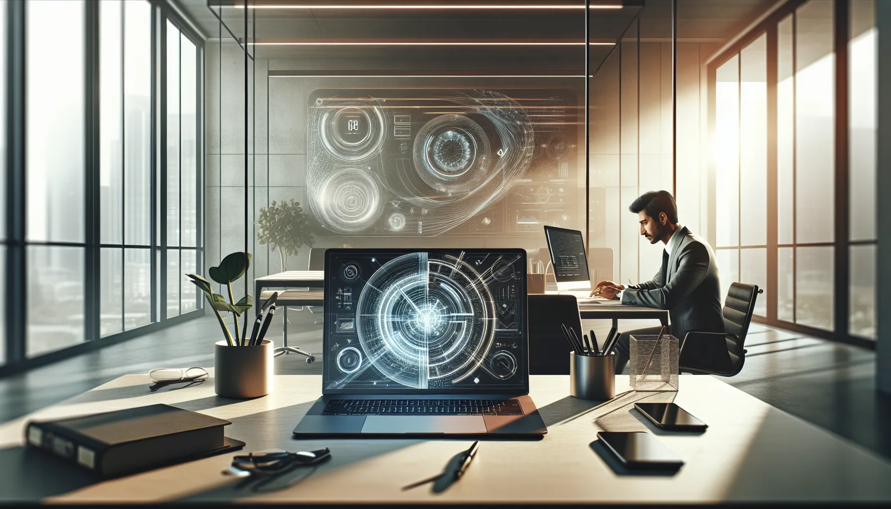 modern workspace showcasing Lopalapc2547 software on a laptop.