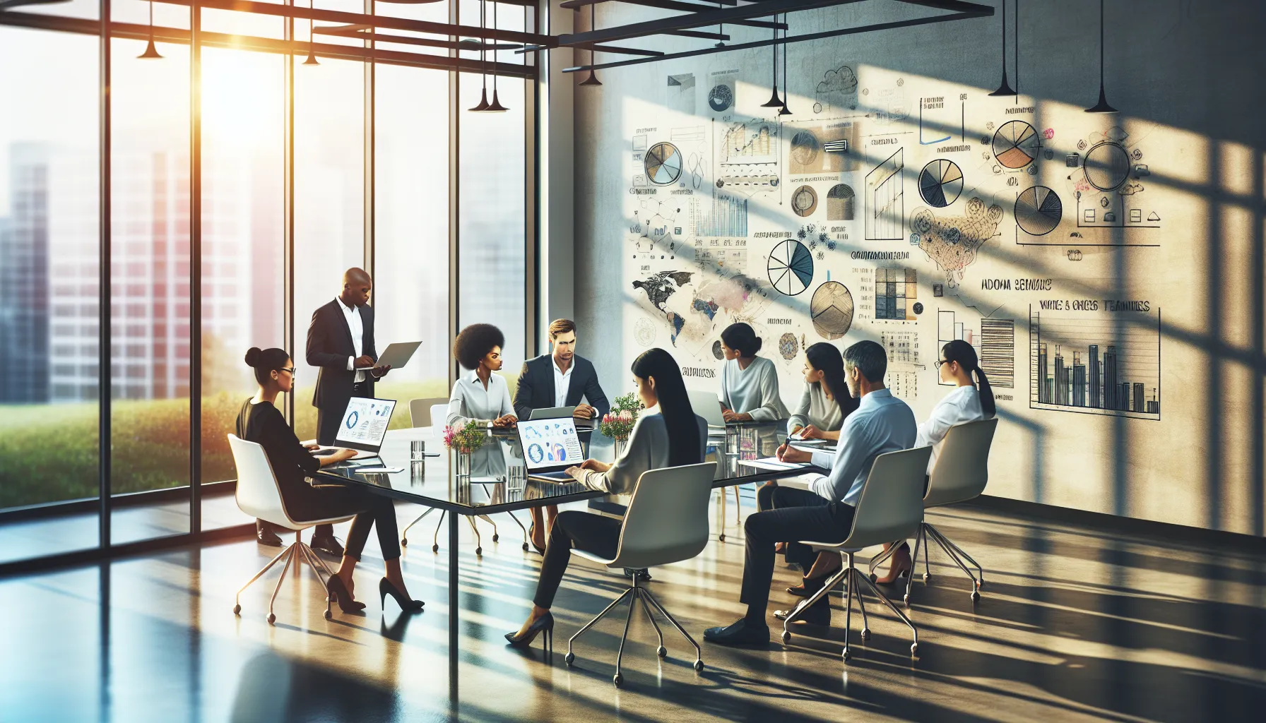 diverse team collaborating on ikogeinps applications in a modern office.