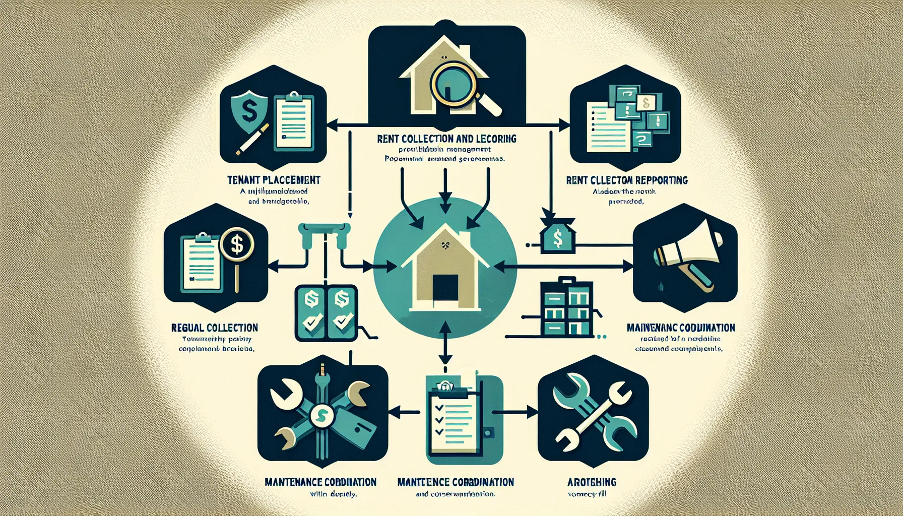 diagram showing key services offered by Lafayette property managers