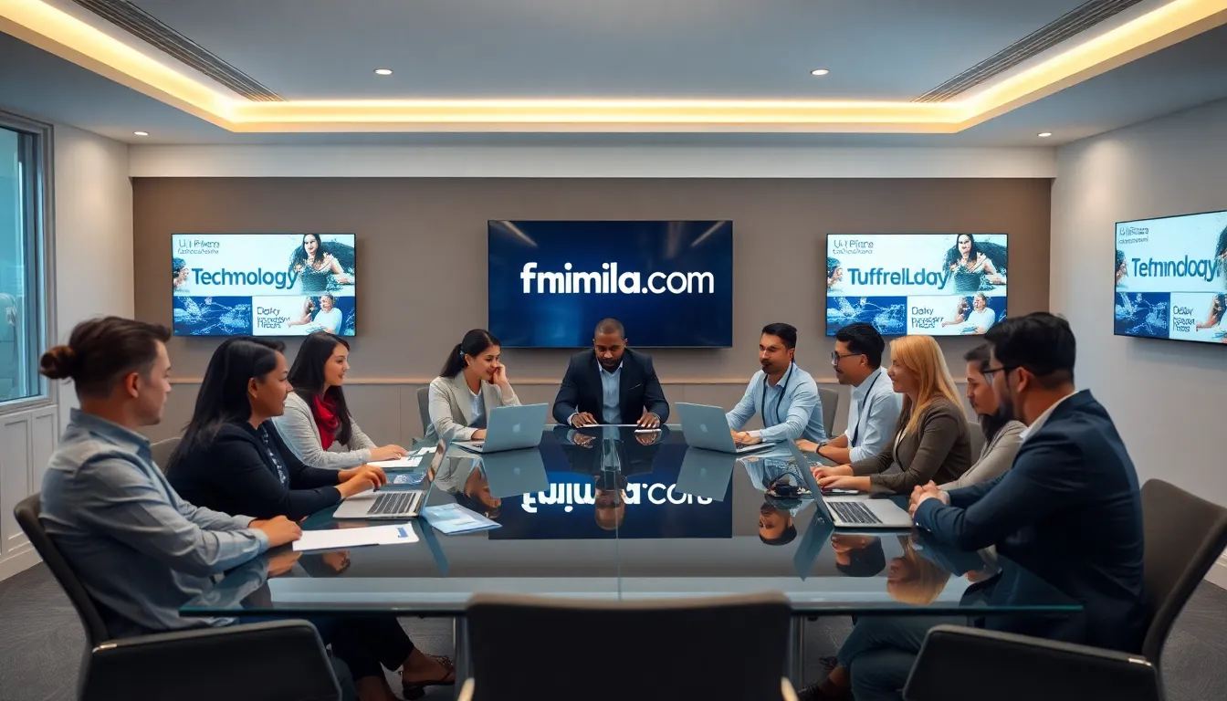 diverse professionals collaborating in a modern office space.