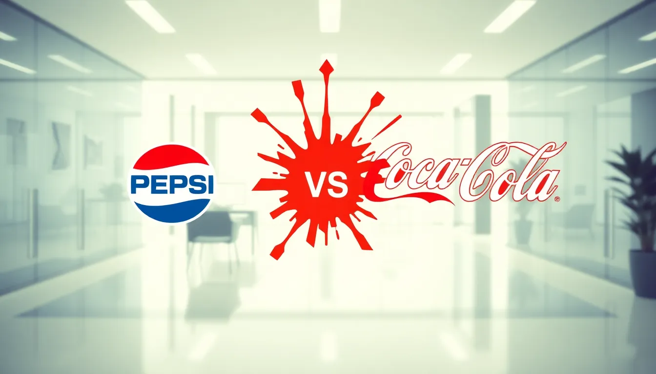 Pepsi and Coca-Cola logos highlighting the cola industry's competitive landscape.