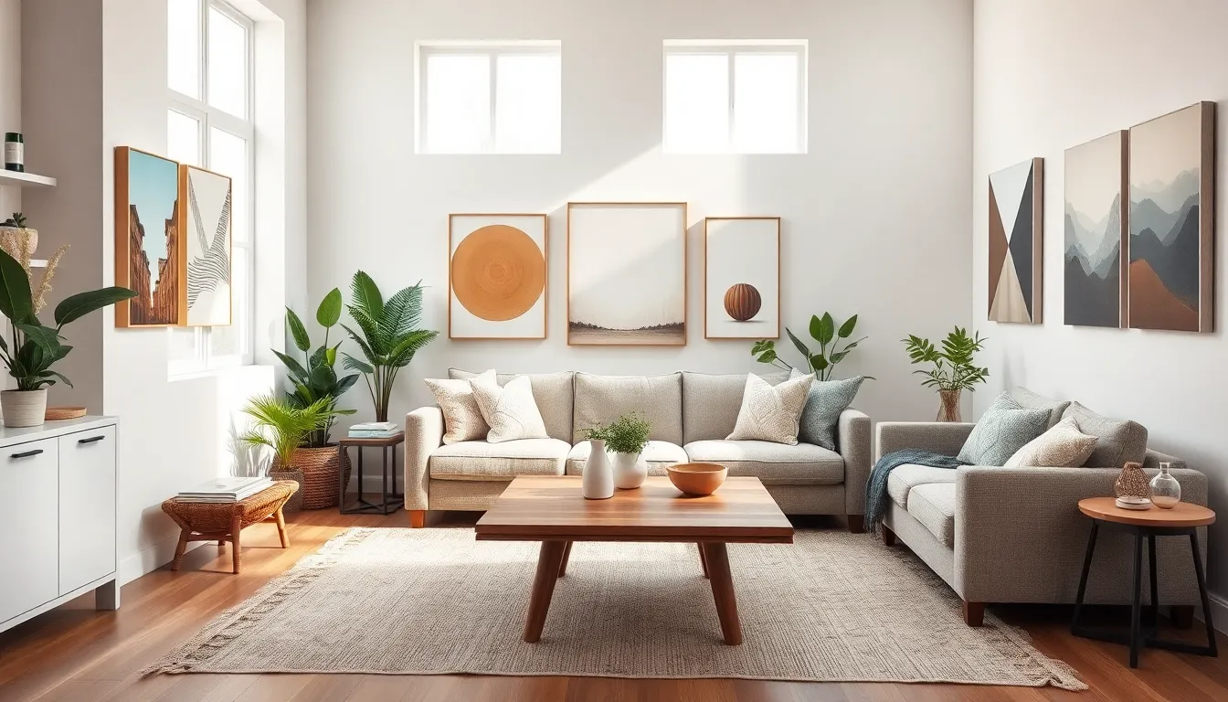 modern living room featuring versatile canvas interior designs.