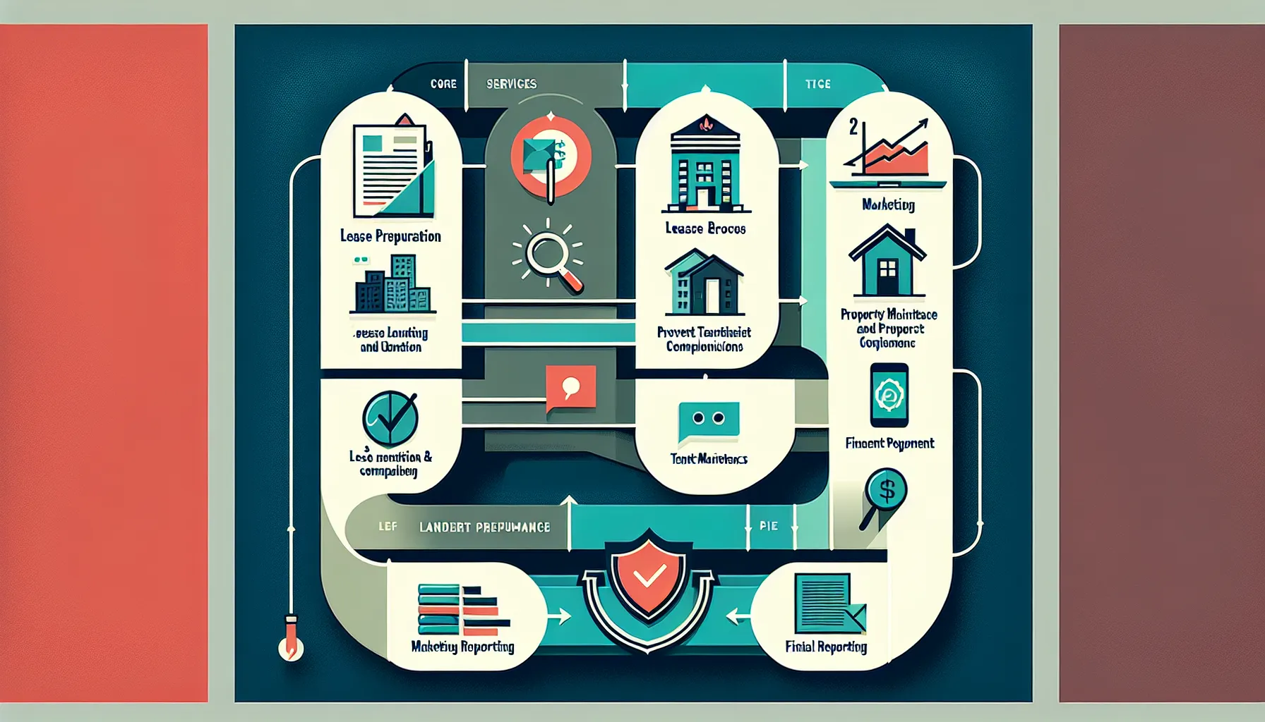 diagram showing key landlord support services in Lafayette