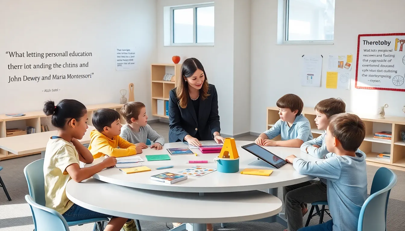 diverse students engaged in alternative education activities in a modern classroom.