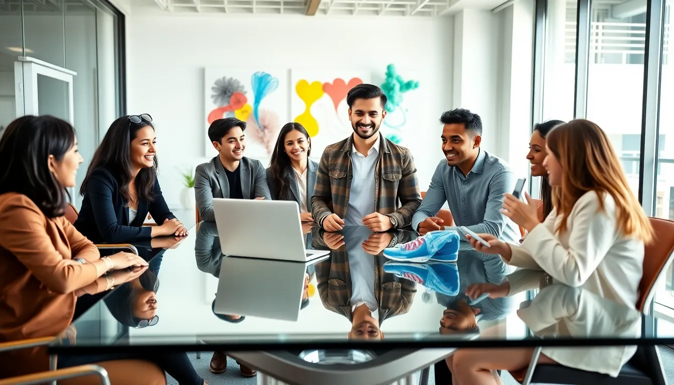 Jasonforlano710 with diverse team in a modern office environment.