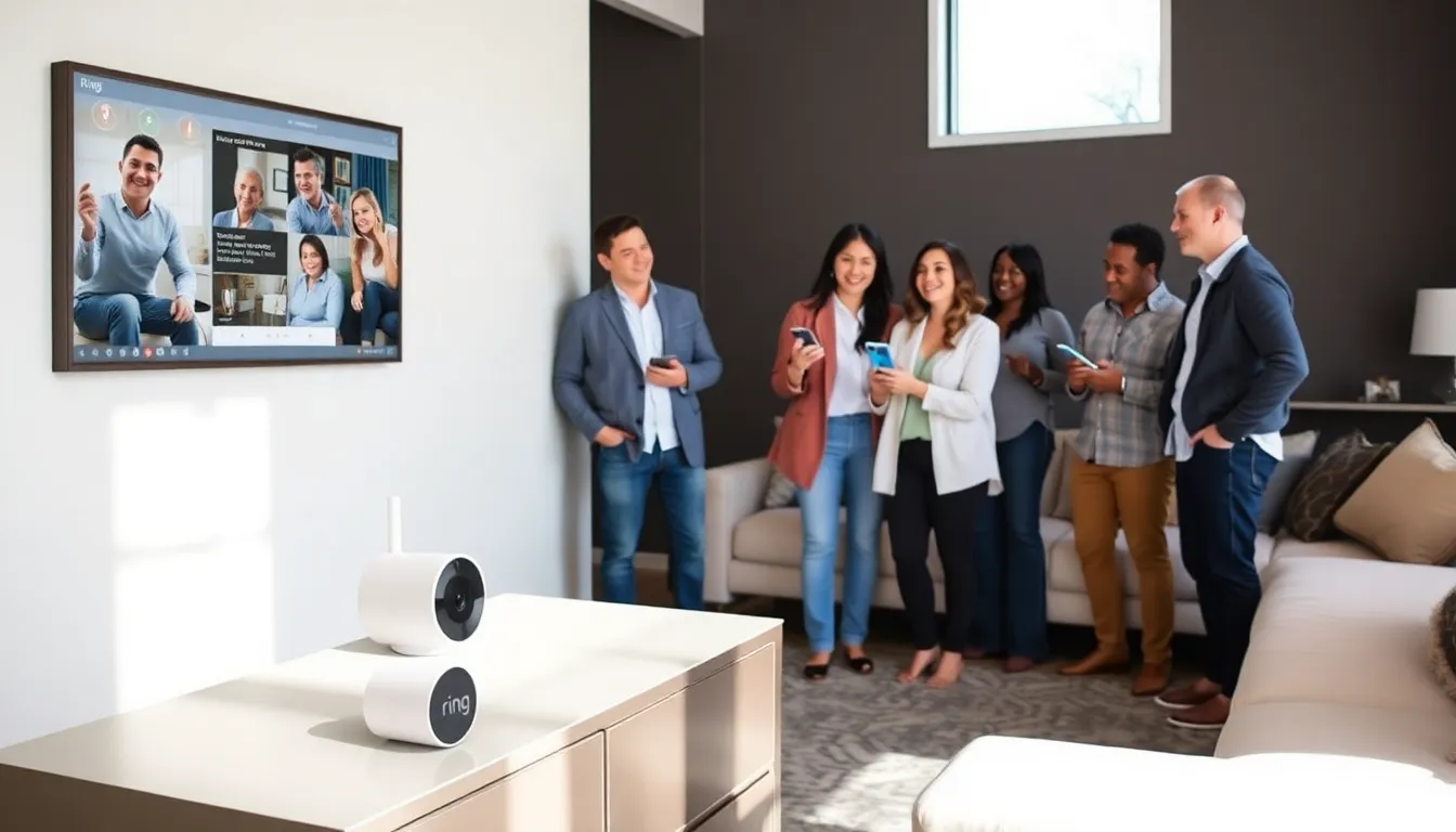 homeowners exploring the features of the Ring Home Alarm System.