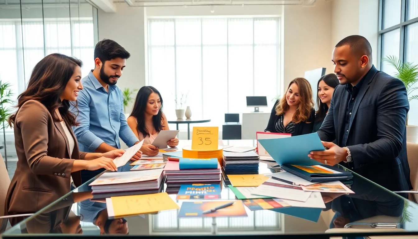 diverse team collaborating on budget-friendly event planning.