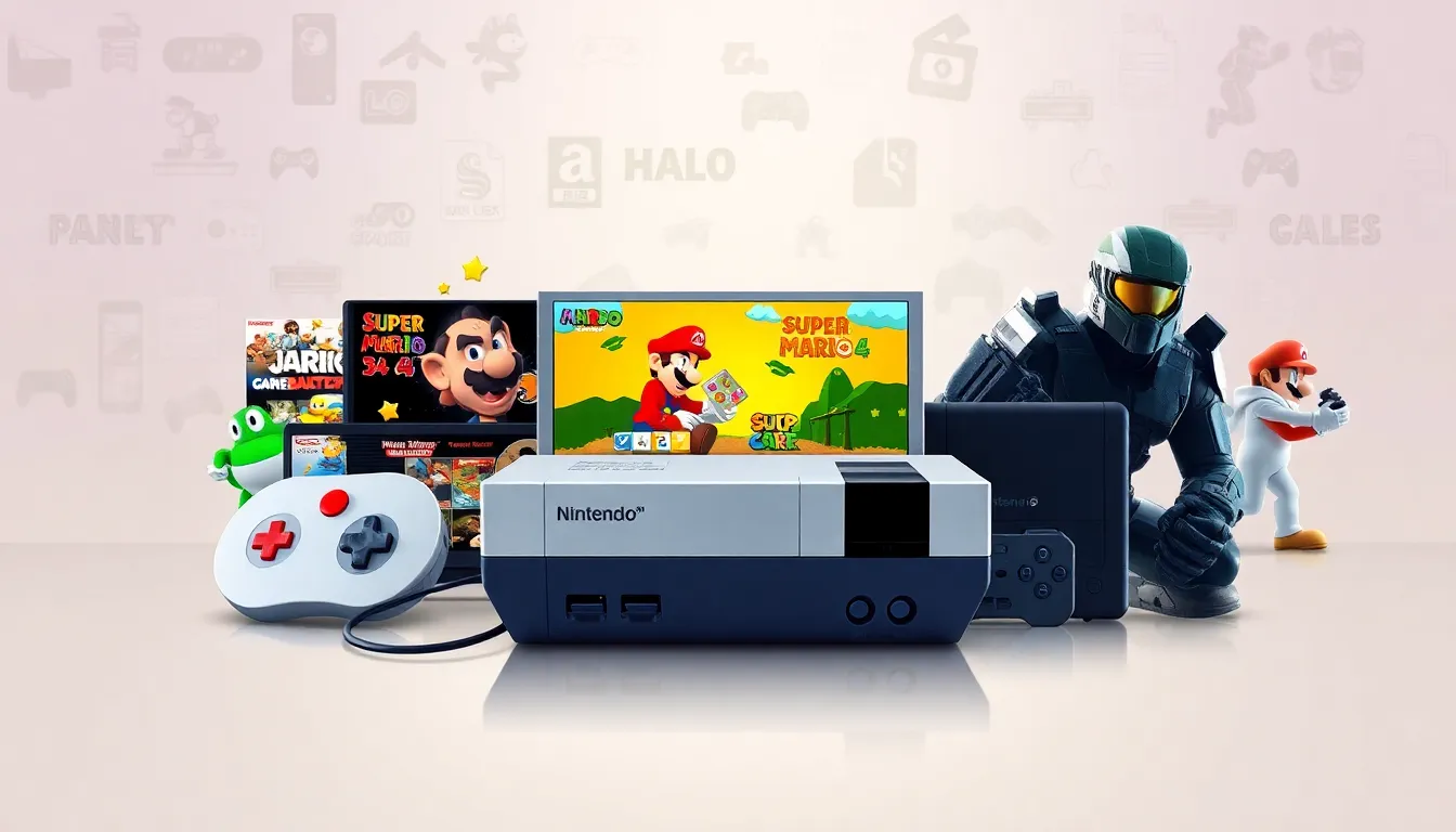 collage of iconic video games showcasing their evolution through the decades.