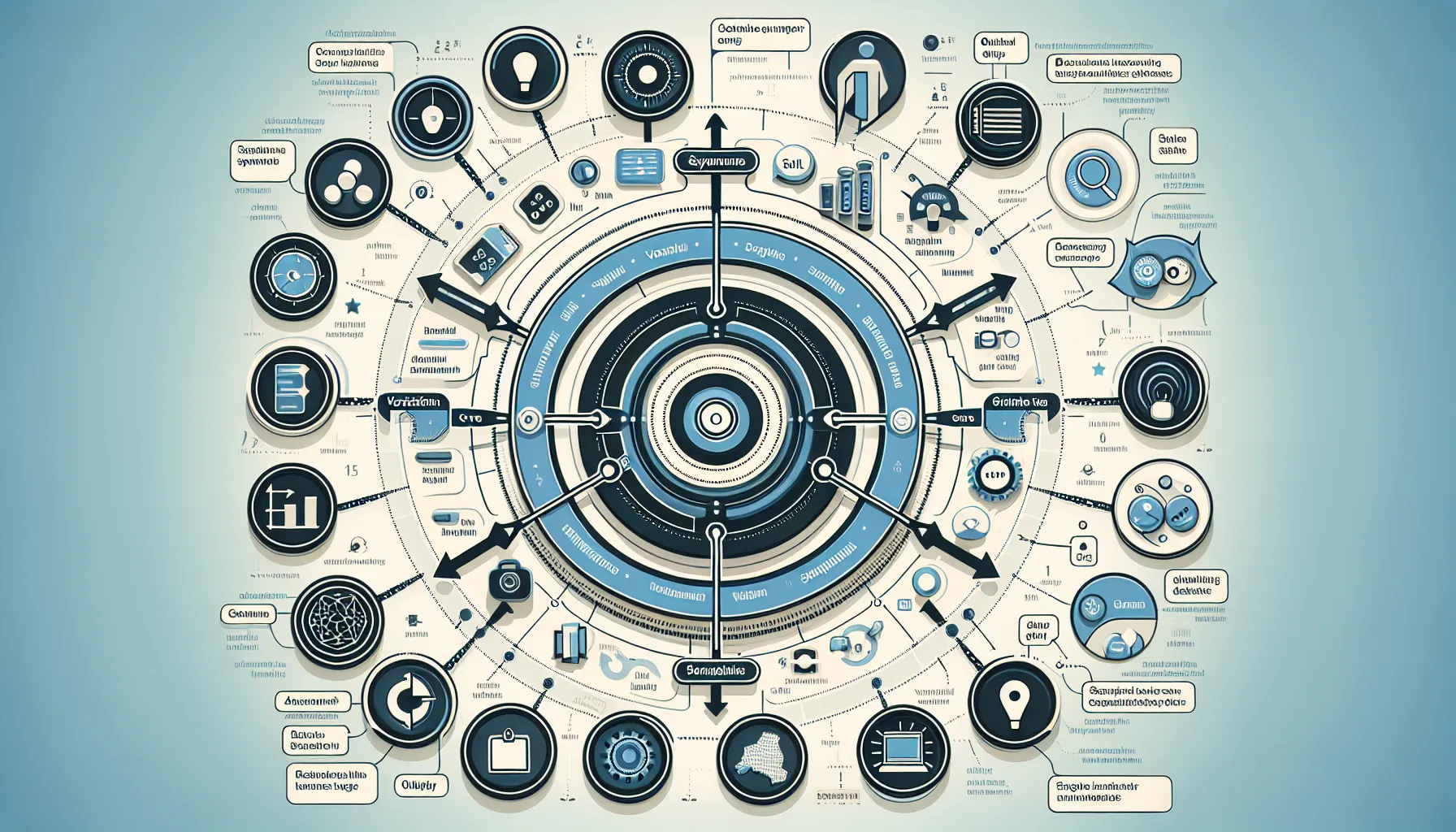 Radial diagram of secondary keywords supporting a primary UK SEO term.