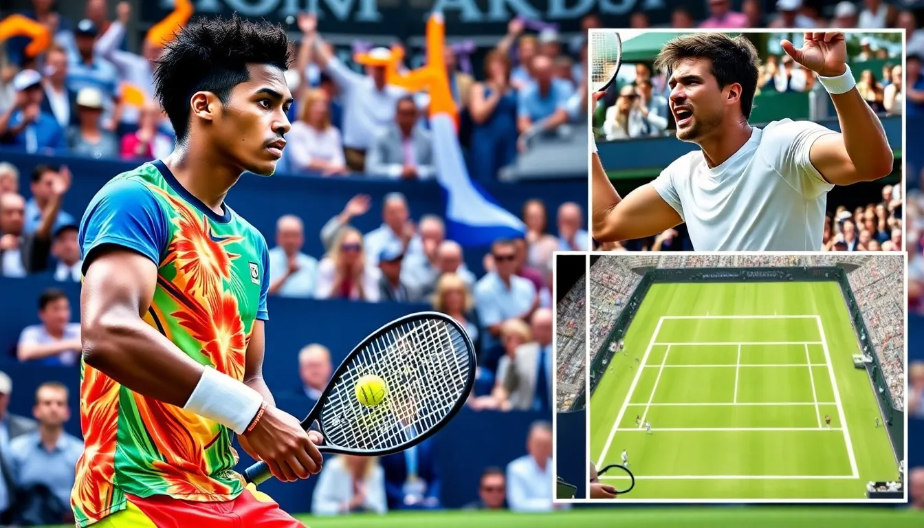 exciting moments from recent professional tennis matches.