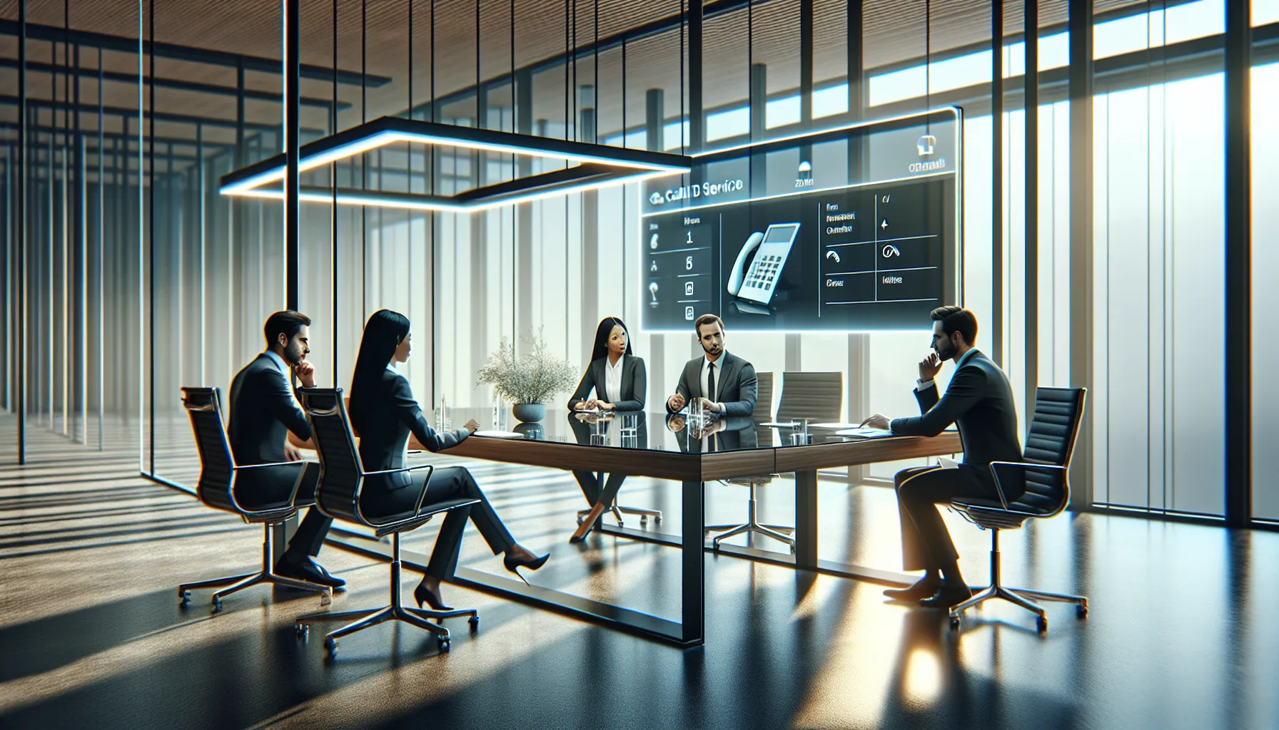 diverse team discussing phone safety practices in a modern office.
