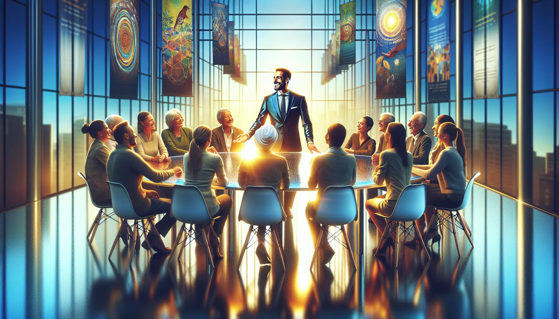 Brianchavez85 engaging with a diverse community in a modern setting.