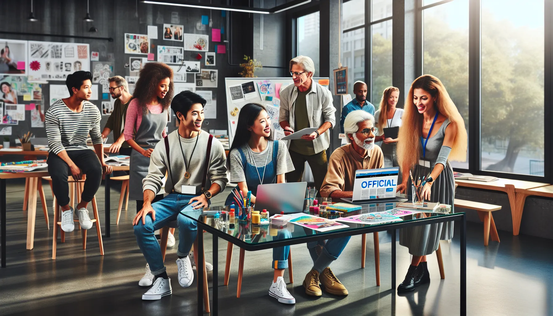 diverse group actively participating in a community event with Joyceyyuu.